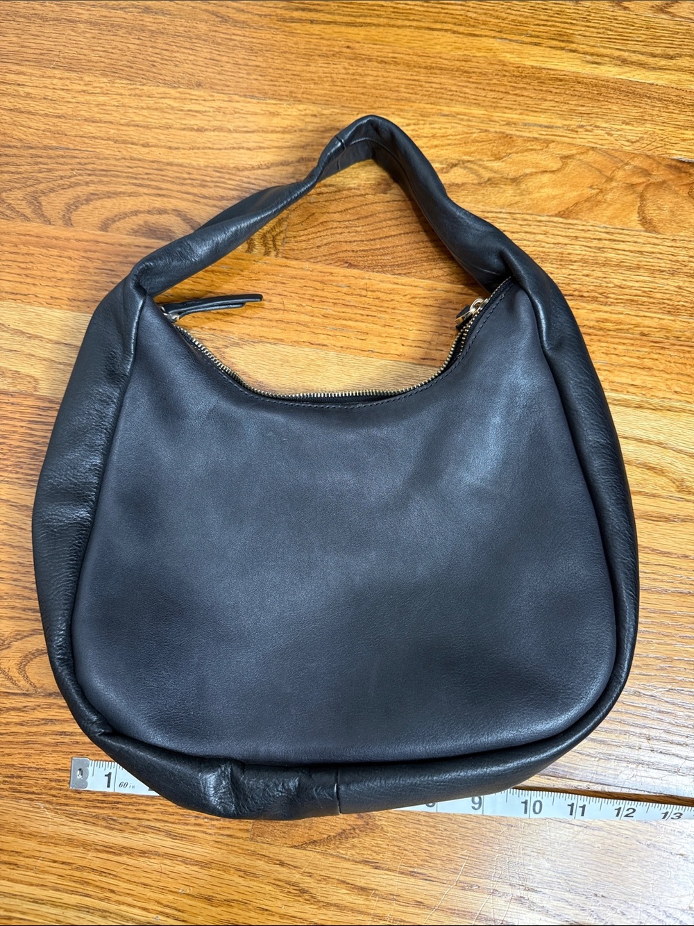 Mango Black Leather Hobo Bag -